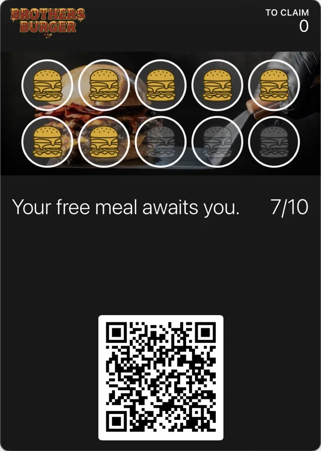 Loyalty card — Burger joint